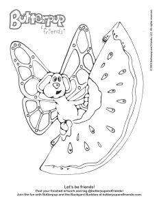 Free Downloadable Coloring Pages for Kids | Butterpup & Friends | Children's Books About Friendship